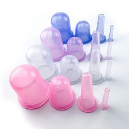 premium suction silicone facial massage cups set vacuum cupping therapy set