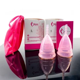 insilicone menstrual cup packaging sizes
