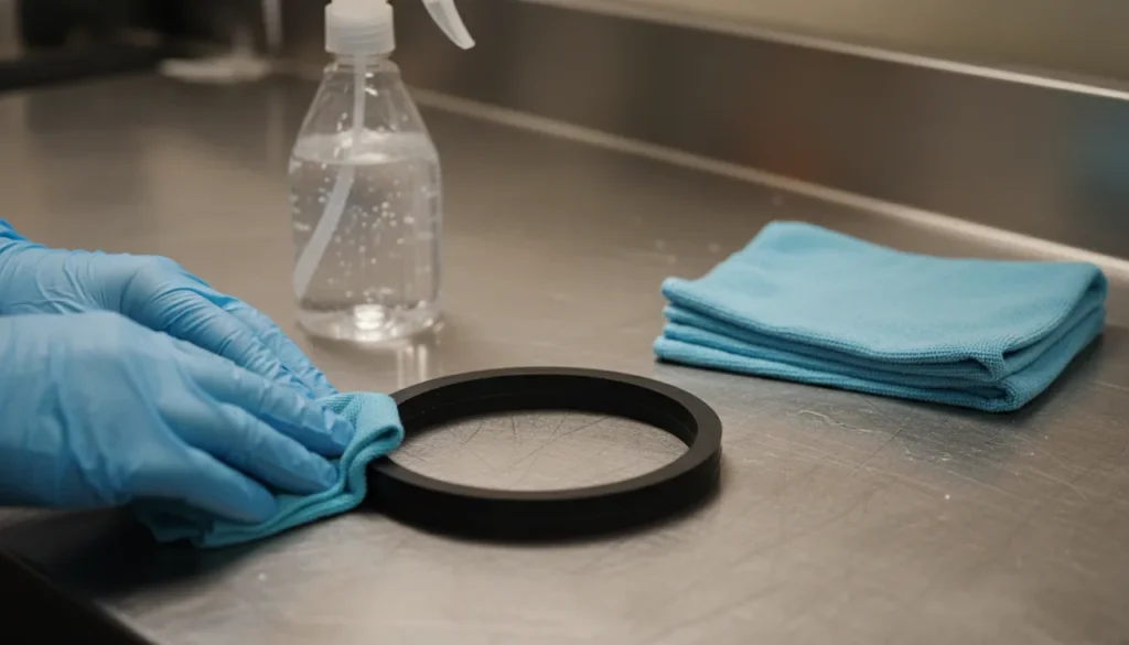 Professional cleaning process for industrial silicone components